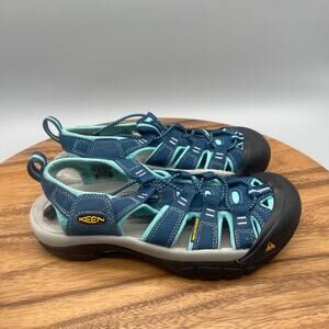 KEEN Newport H2 Sandals Womens 6.5 Blue Waterproof Durable Aventure Shoes Water